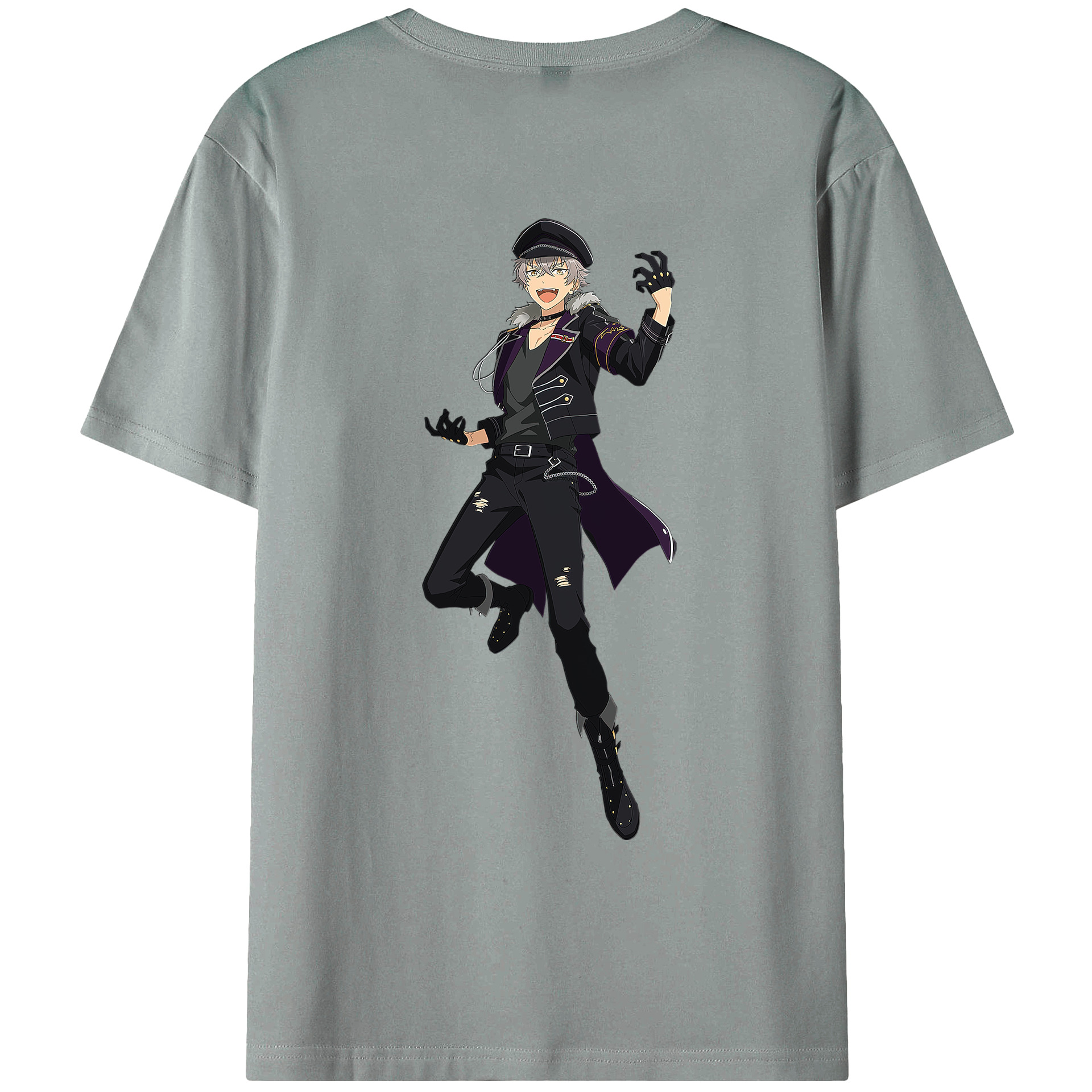 （画像用） あんさんぶるスターズ! Ensemble Stars 綿100％ メンズ半袖Tシャツ（バックプリント） 通気性